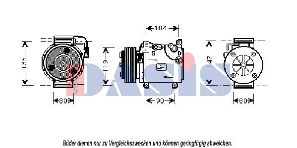 AKS DASIS Air conditioning compressor Article number: 850801N cheaply