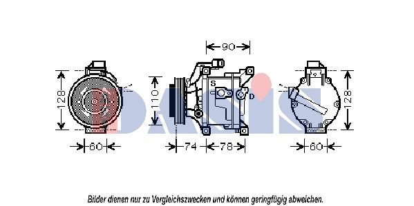 AKS DASIS Air conditioning compressor Article number: 851002N cheaply