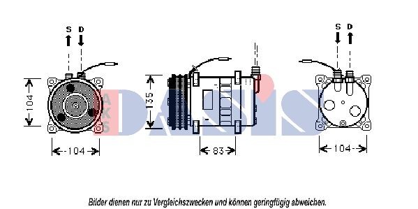 AKS DASIS Klimakompressor Varenummer: 851650N billige