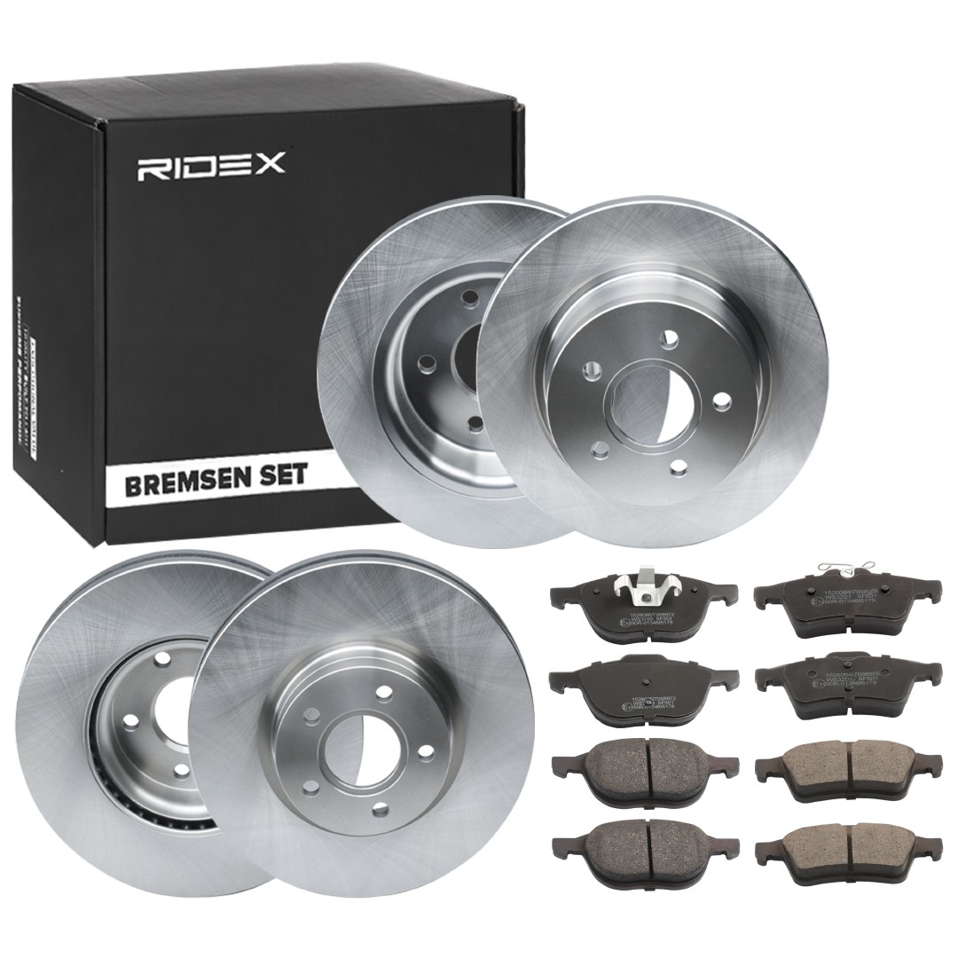 RIDEX Brake discs and pads set Article number: 3405B1675 cheaply