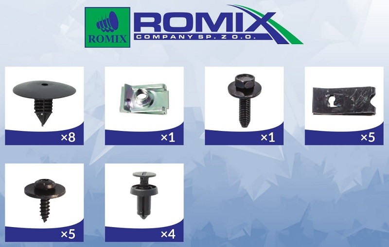 ROMIX Wheel arch liner Article number: 91013 cheaply
