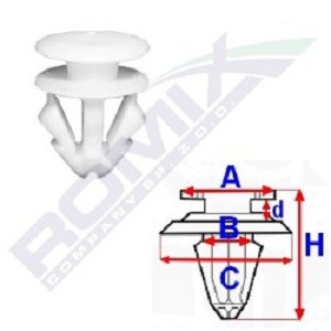 ROMIX Clip, trim / protective strip Article number: 12633 cheaply