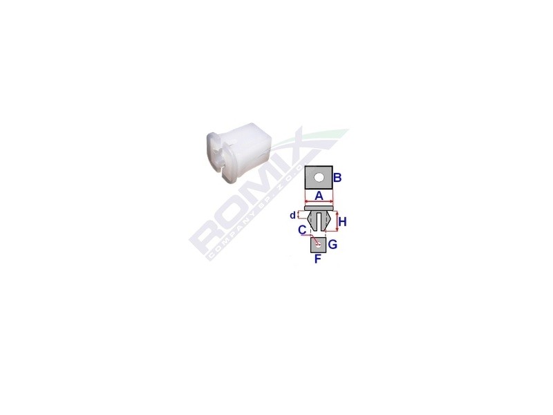 ROMIX Clip, trim / protective strip Article number: A82024 cheaply