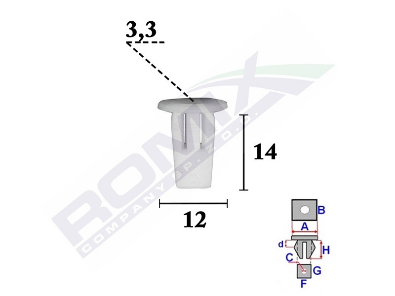 ROMIX Clip, trim / protective strip Article number: C70334 cheaply