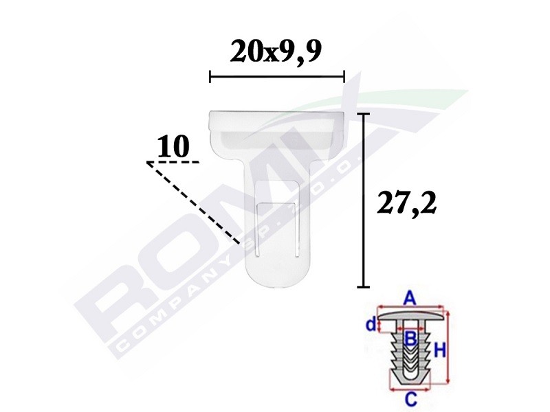 ROMIX Clip, trim / protective strip Article number: C70374 cheaply