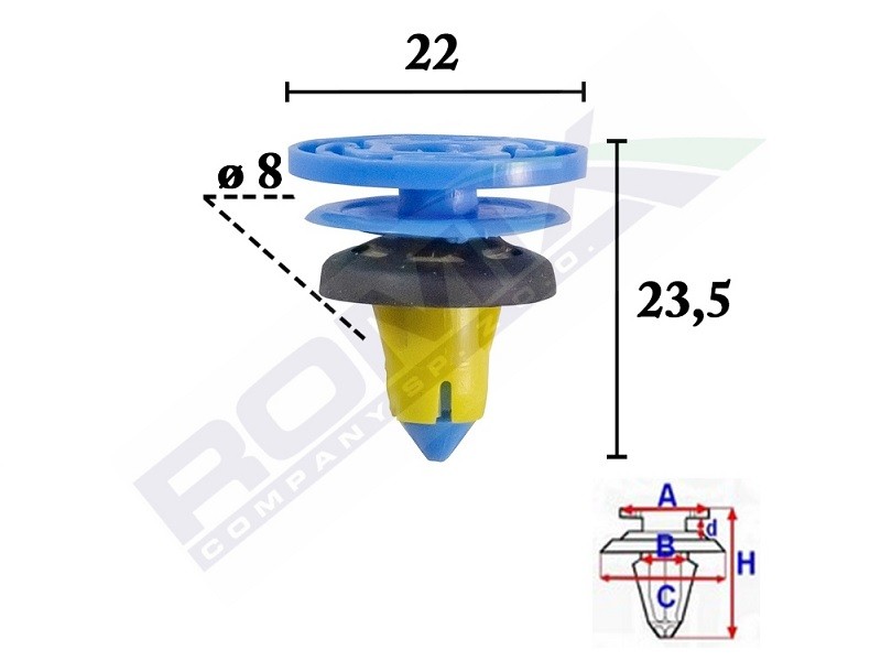ROMIX Clip, trim / protective strip Article number: C70575 cheaply
