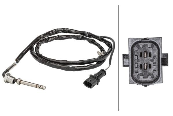 HELLA Sensor, udstødningsgastemperatur Varenummer: 6PT 358 181-081 billige