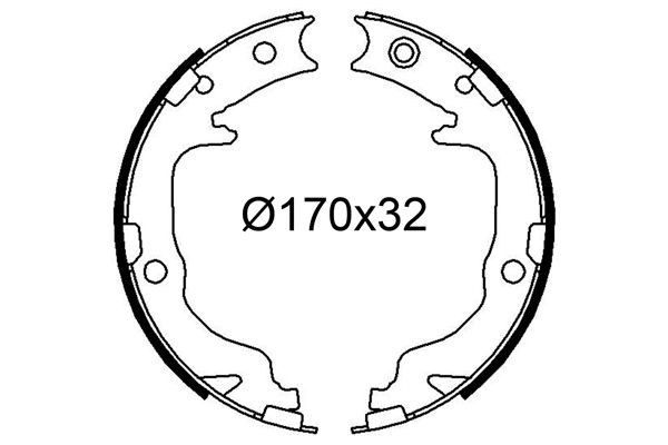 VALEO Brake Shoe Set Article number: 564241 cheaply