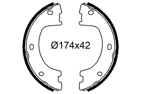 VALEO Brake Shoe Set Article number: 564258 cheaply