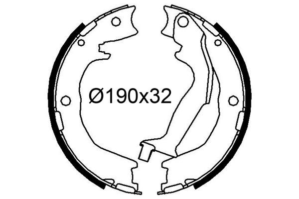 VALEO Brake Shoe Set Article number: 564324 cheaply