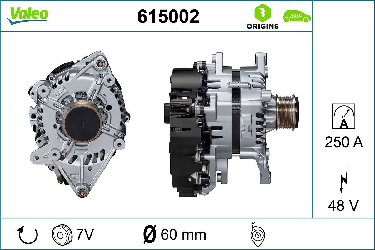 VALEO 615002 Käivitusgeneraator XCEED 1.6 CRDi 136 Eco-Dynamics+ 136 HP Diisel/Elektro