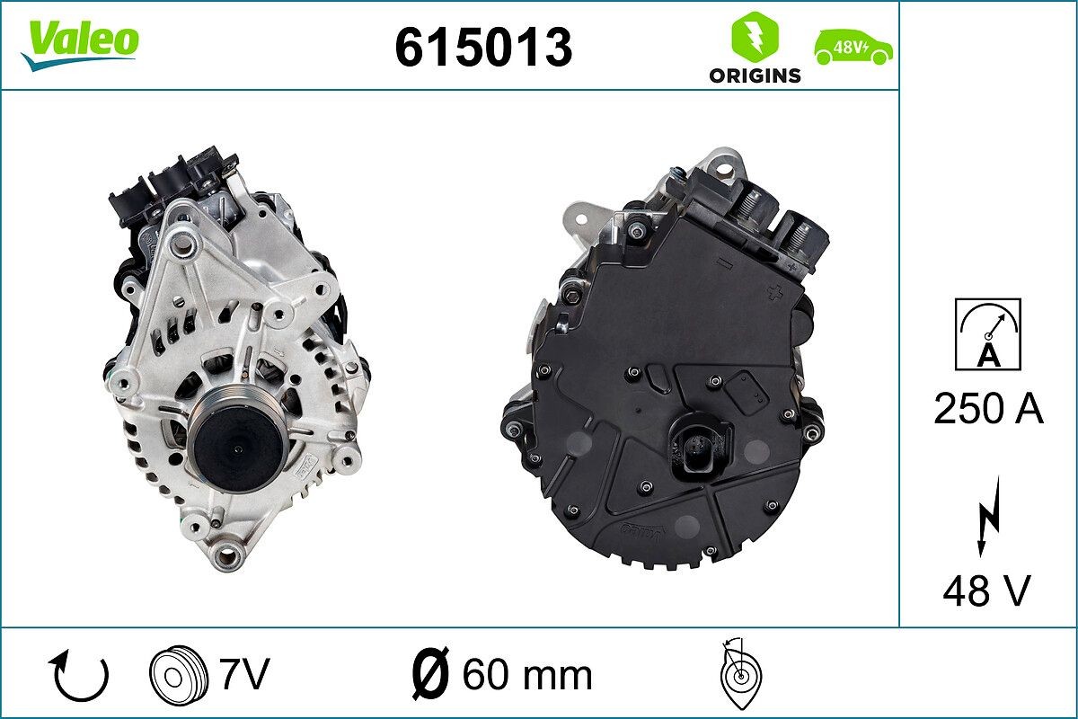 VALEO 615013 Käivitusgeneraator XCEED 1.6 CRDi 136 Eco-Dynamics+ 136 HP Diisel/Elektro