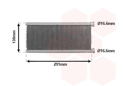 VAN WEZEL Heater matrix Article number: 09016702 cheaply