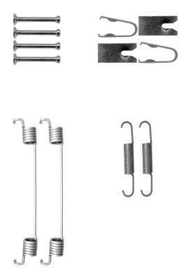TEXTAR 97048500 Tilbehørssæt, bremsebakker MODUS 1.6 112 HK Benzin