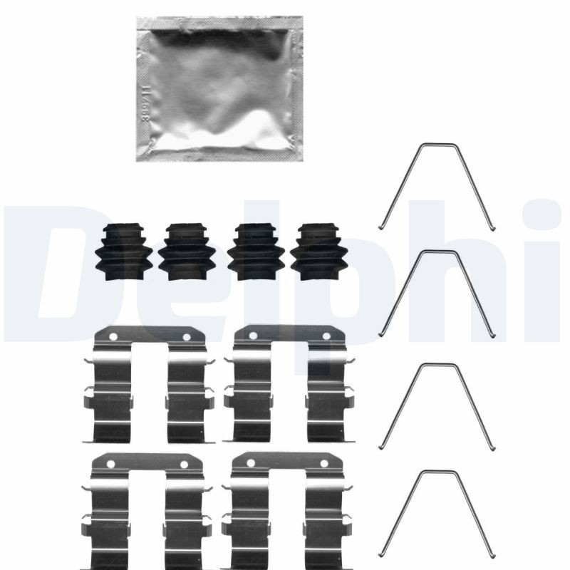 DELPHI LX0739 Lisakomplekt, ketaspiduriklotsid T-CROSS 1.0 TSi (DKJA, DKRF) 116 HP Bensiin