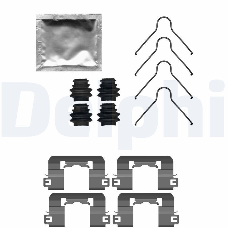 DELPHI LX0741 Lisakomplekt, ketaspiduriklotsid PICANTO 1.2 MPI 84 HP Bensiin