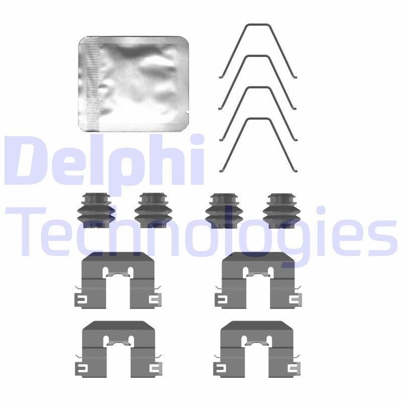 DELPHI LX0758 Lisakomplekt, ketaspiduriklotsid PICANTO 1.2 MPI 84 HP Bensiin