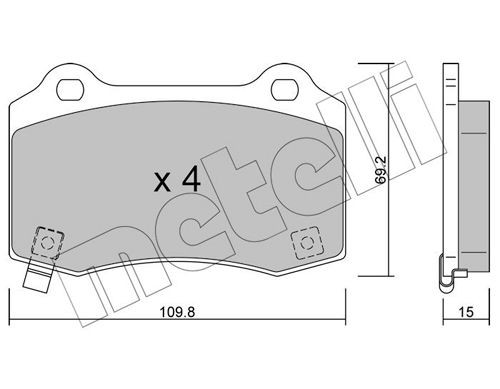 METELLI Brake pad set Article number: 22-0251-6 cheaply