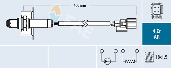 FAE Lambda sensor Article number: 75657 cheaply