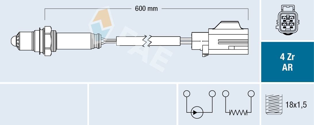 FAE Lambda sensor Article number: 75660 cheaply