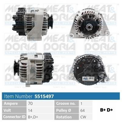 MEAT & DORIA Alternator Article number: 5515497 cheaply