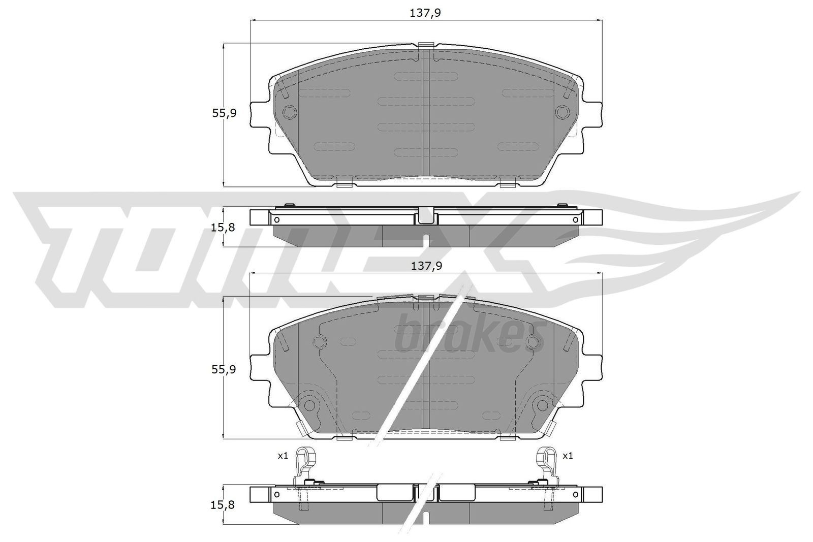 TOMEX brakes Τακάκια φρένων αριθμός Άρθρου: TX 19-77 φθηνότερα