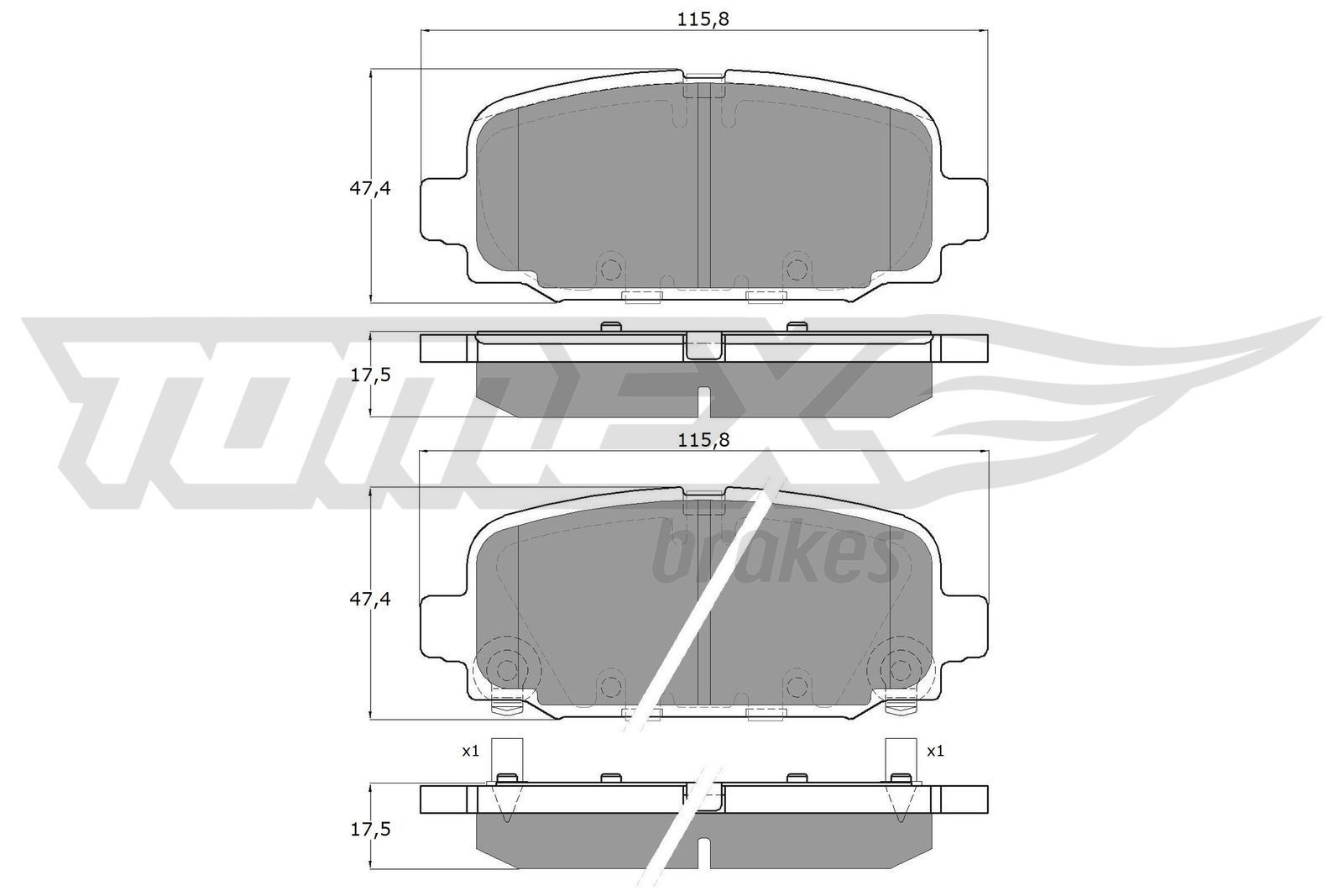 TOMEX brakes Комплект спирачно феродо, дискови спирачки артикулен номер: TX 19-79 евтино