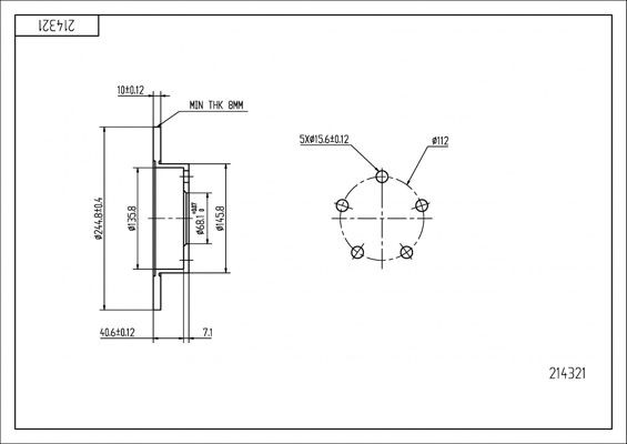 HART Brake disc Article number: 214 321 cheaply