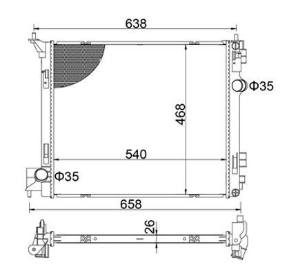 HART Engine radiator Article number: 622 008 cheaply