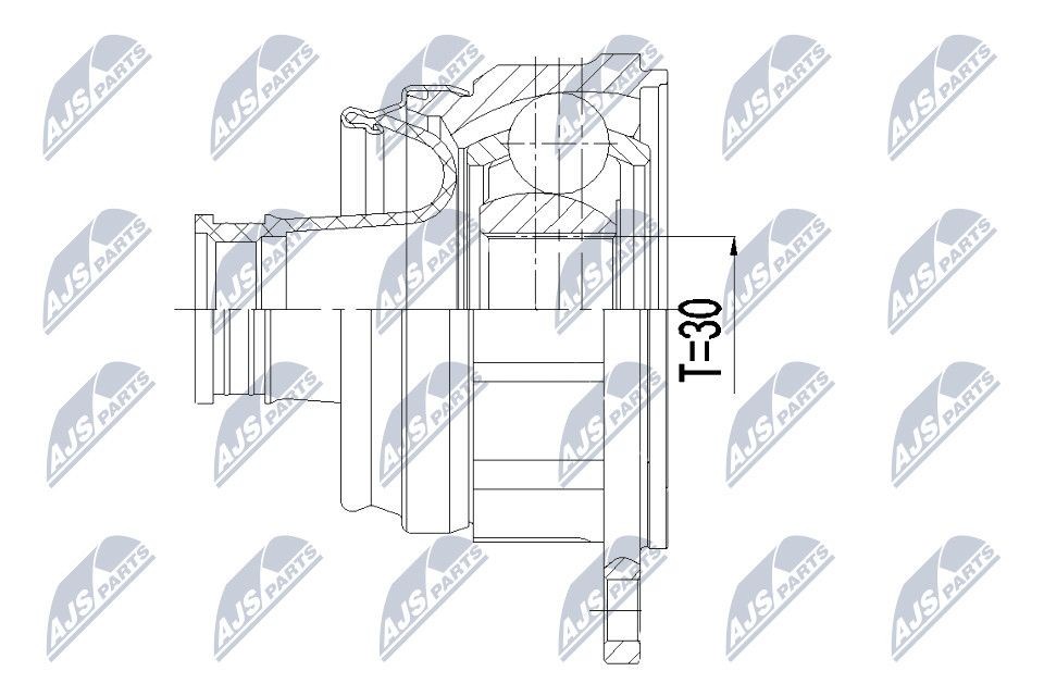 NTY Propshaft, axle drive Article number: NPW-MS-056 cheaply