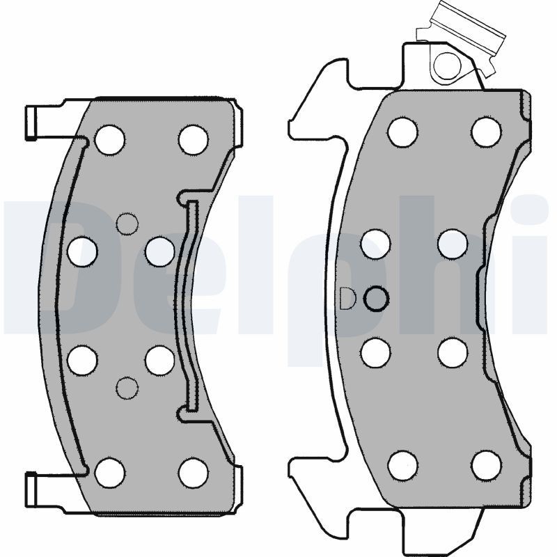 DELPHI Brake pad set Article number: LP1258 cheaply