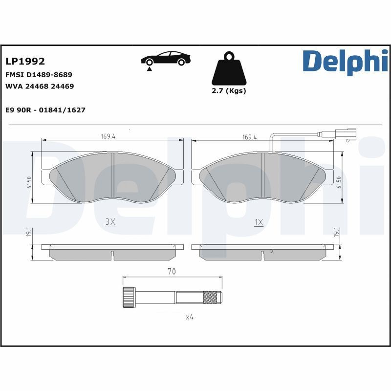 DELPHI Piduriklotsid Artikli number: LP1992 soodsalt