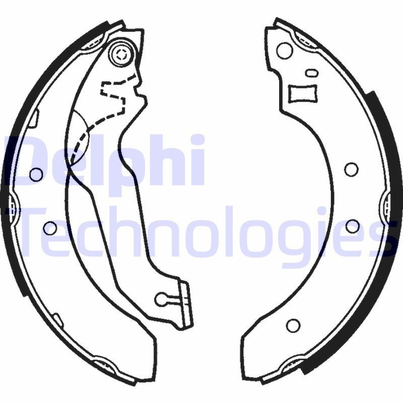DELPHI Brake Shoe Set Article number: LS1249 cheaply