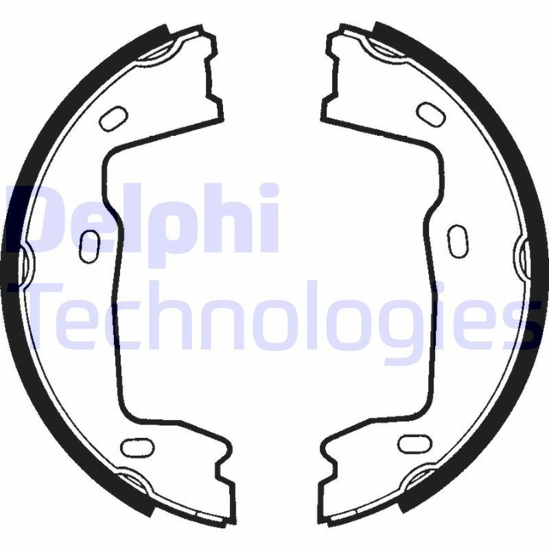 DELPHI Handbrake shoes Article number: LS1381 cheaply