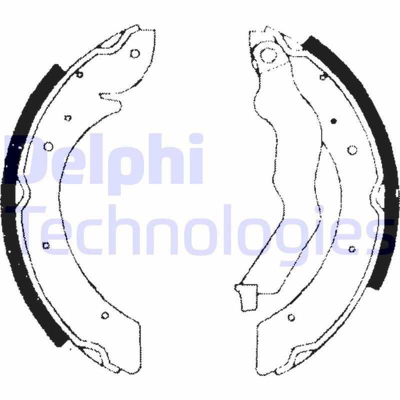DELPHI Brake Shoe Set Article number: LS1714 cheaply