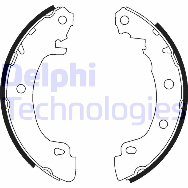 DELPHI Brake Shoe Set Article number: LS1724 cheaply