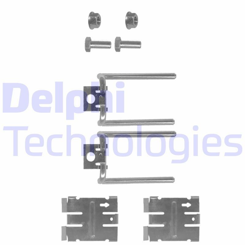 DELPHI LX0021 Monteringssæt til bremseklodser JETTA 1.1 50 HK Benzin 1987
