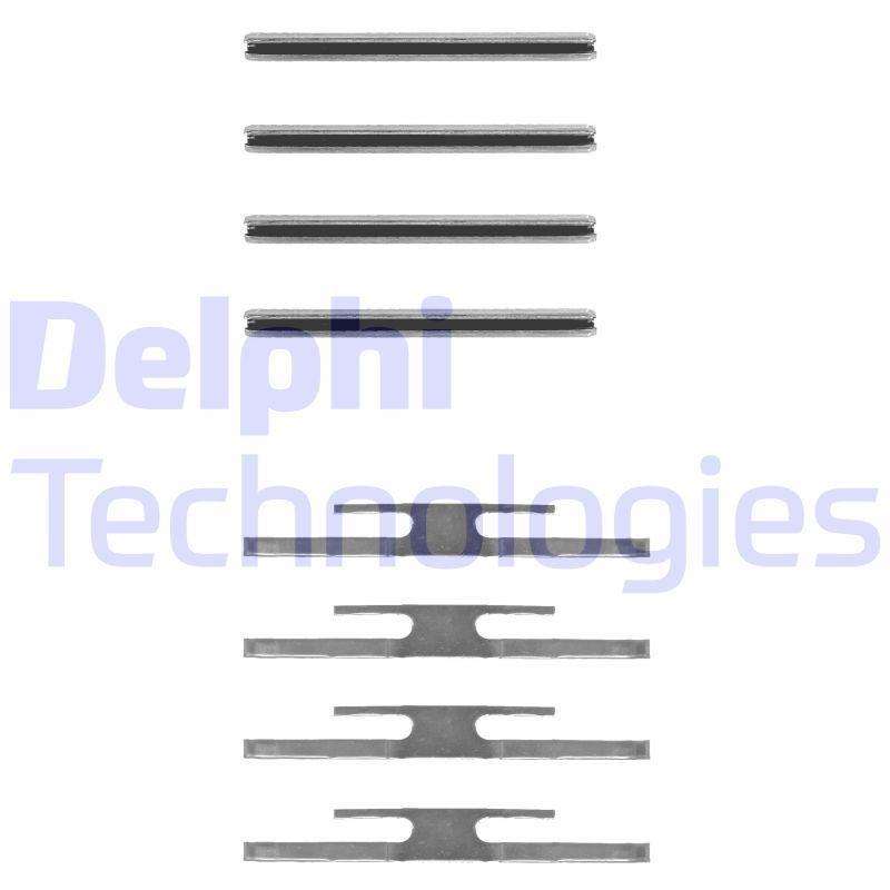 DELPHI LX0035 Monteringssæt til bremseklodser CORSA 1.6 GSI Cat (F08, M08, F68, M68) 101 HK Benzin 1993