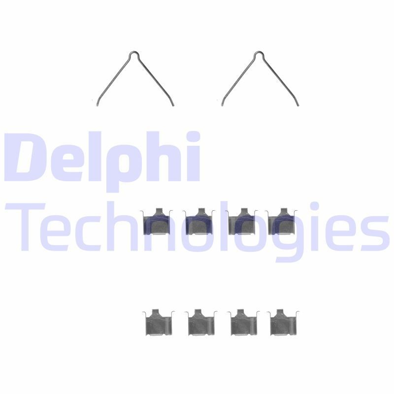 DELPHI LX0229 Monteringssæt til bremseklodser RX-7 1.1 (SA22C) 115 HK Benzin 1986