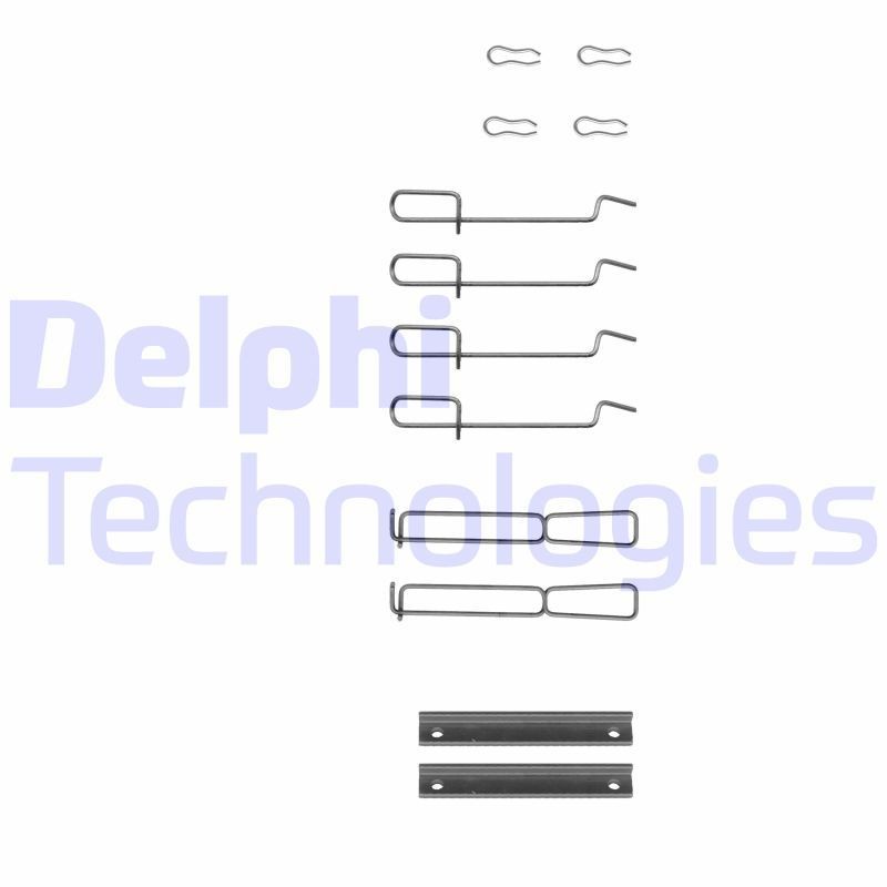 DELPHI LX0262 Lisakomplekt, ketaspiduriklotsid TWINGO 1.2 16V 75 HP Bensiin 2012
