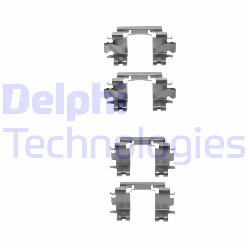 DELPHI LX0298 Lisakomplekt, ketaspiduriklotsid INTEGRA 1.6 (DB6) 120 HP Bensiin 2001