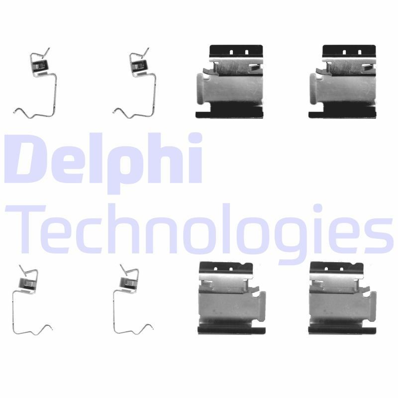 DELPHI LX0324 Monteringssæt til bremseklodser 206 1.4 i 75 HK Benzin 2012