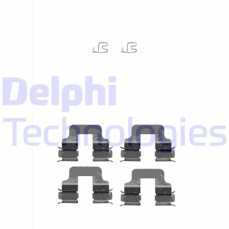 DELPHI LX0342 Monteringssæt til bremseklodser CORSA 1.8 (F08, F68) 107 HK Benzin 2009