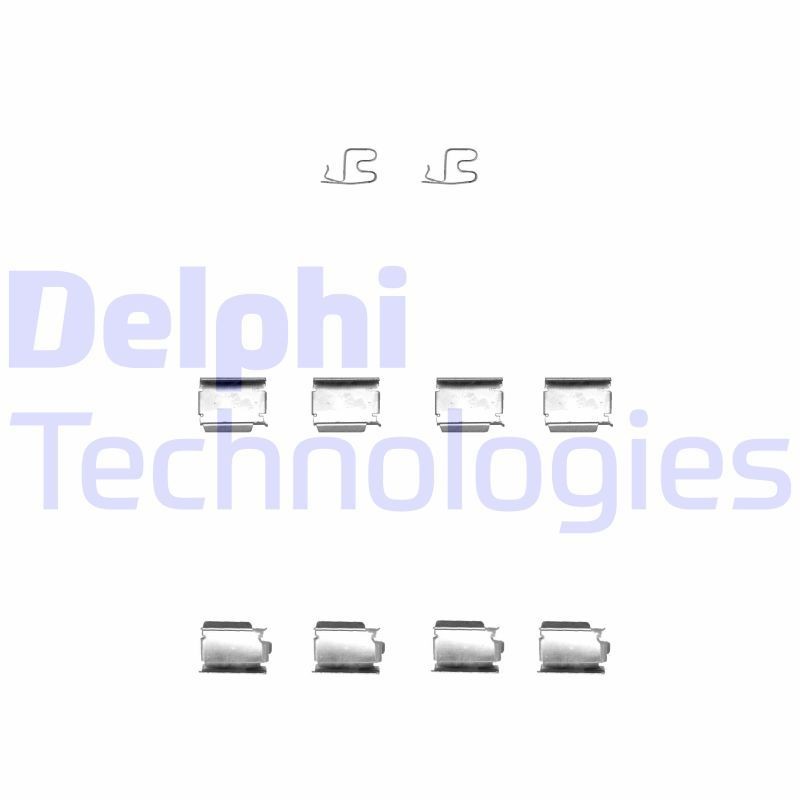 DELPHI LX0343 Lisakomplekt, ketaspiduriklotsid CORSA 1.8 (F08, F68) 107 HP Bensiin 2009