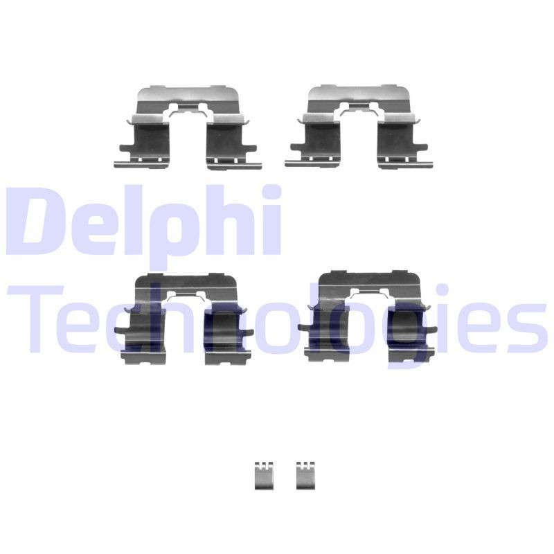 DELPHI LX0350 Monteringssæt til bremseklodser AVENSIS 2.4 VVT-i (ACM21) 156 HK Benzin 2009
