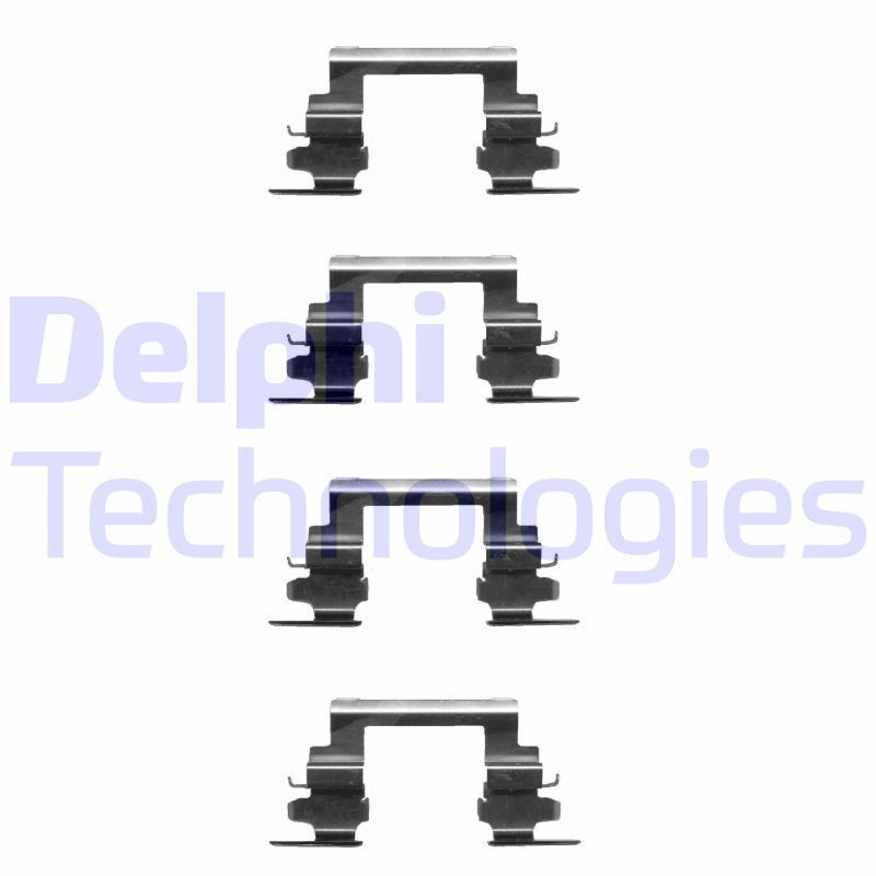 DELPHI LX0364 Monteringssæt til bremseklodser LANCER 1.8 SEi Limited (CS5A) 124 HK Benzin 2013