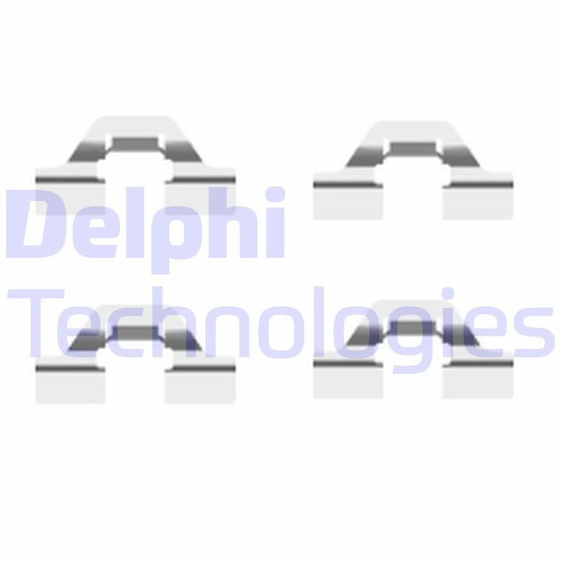 DELPHI LX0430 Monteringssæt til bremseklodser 407 2.0 Flex 140 HK Benzin/Ethanol 2011