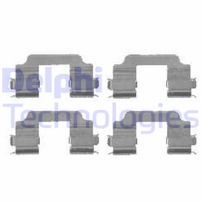 DELPHI LX0459 Σετ βοηθ. εξαρτημάτων, τακάκια φρένων SPLASH 1.3 CDTI (A5B 413D) 75 PS Πετρέλαιο