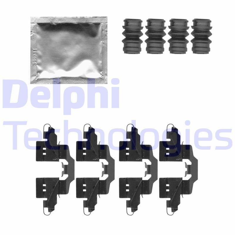DELPHI LX0550 Monteringssæt til bremseklodser SWIFT 1.0 (A2L310) 112 HK Benzin