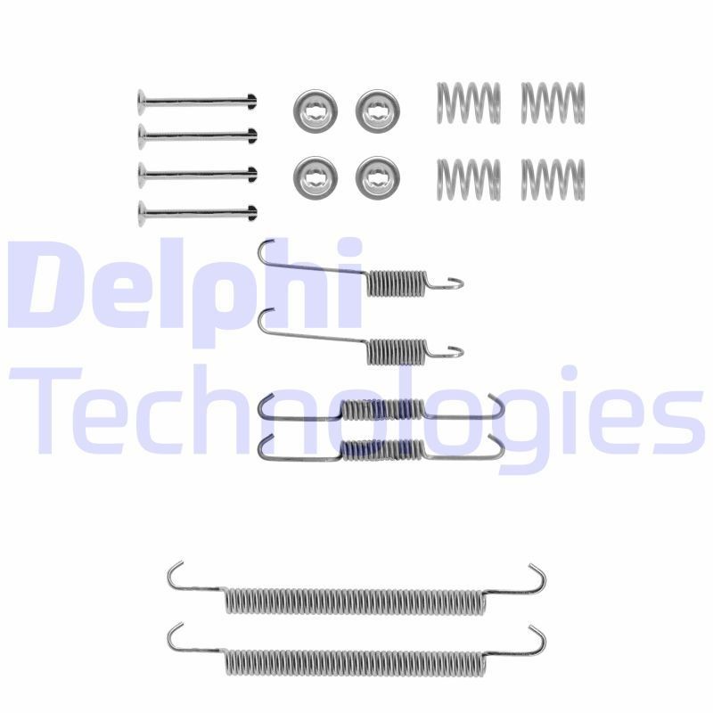 DELPHI LY1232 Tilbehørssæt, bremsebakker SCÉNIC 1.6 (JA00) 110 HK Benzin 2003